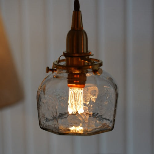 八角平瓶(クリア) 安土草多 ガラスペンダントライト