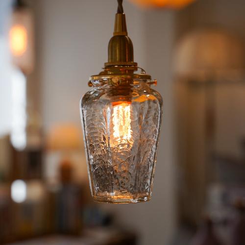 八角瓶 大(クラック) 安土草多 ガラスペンダントライト 照明