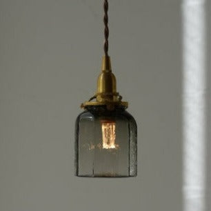 十角瓶(墨透き被せ) 安土草多 ガラスペンダントライト 照明