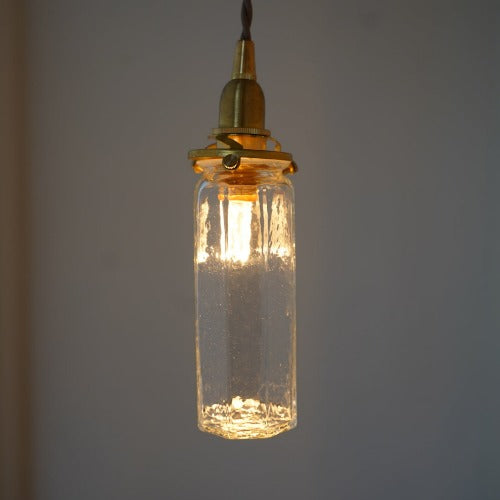 八角細筒瓶(クリア) 安土草多 ガラスペンダントライト