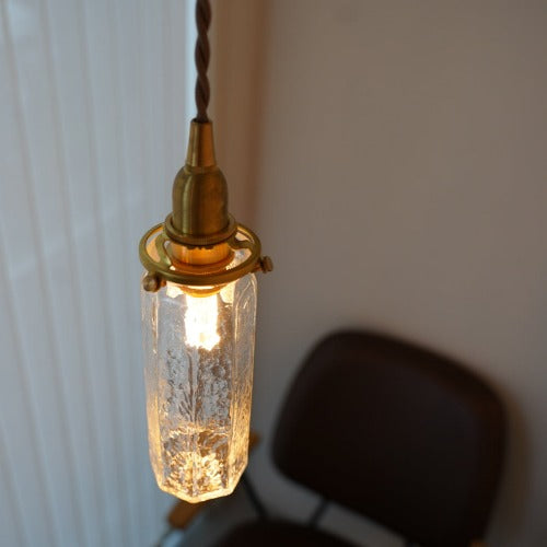 八角細筒瓶(クリア) 安土草多 ガラスペンダントライト