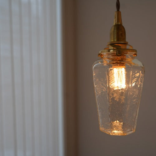 八角瓶(クリア) 安土草多 ガラスペンダントライト