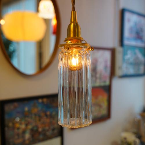 鳴門細筒瓶ロング(クリア) 安土草多 ガラスペンダントライト