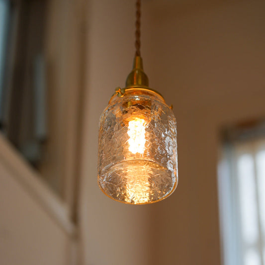 太筒瓶(クラック) 安土草多 ガラスペンダントライト 照明