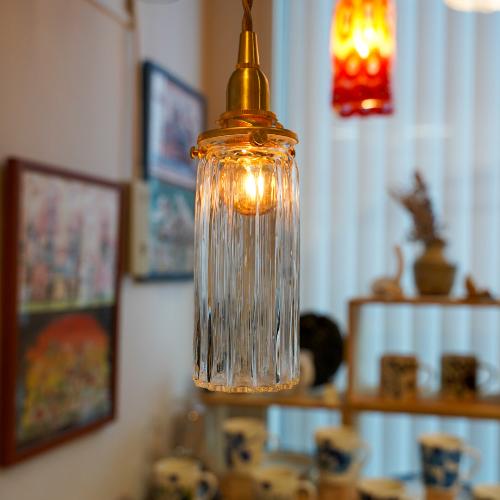 鳴門細筒瓶ロング(クリア) 安土草多 ガラスペンダントライト