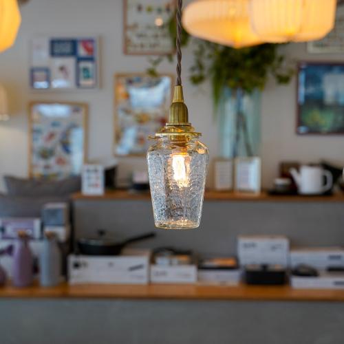 八角瓶 大(クラック) 安土草多 ガラスペンダントライト 照明