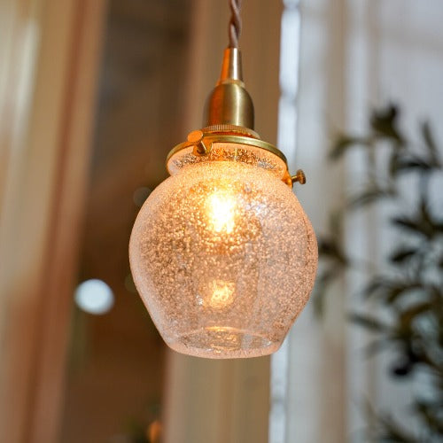 丸 (泡) 安土草多 ガラスペンダントライト 照明