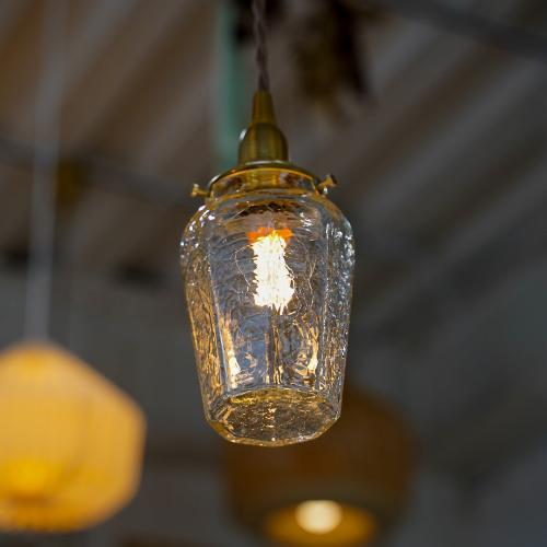 【予約販売】八角瓶 大(クラック) 安土草多 ガラスペンダントライト 照明