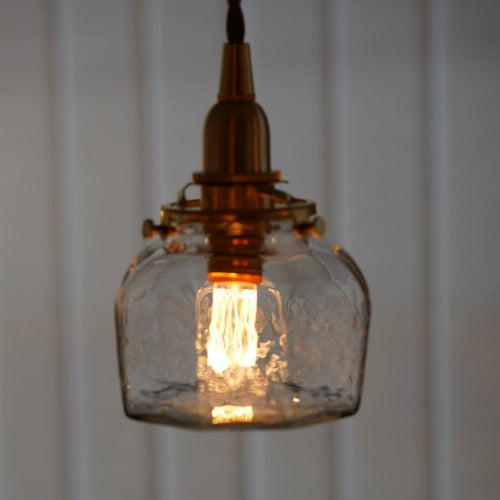 八角平瓶(クリア) 安土草多 ガラスペンダントライト