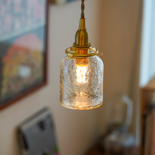 太筒瓶(クラック) 安土草多 ガラスペンダントライト 照明