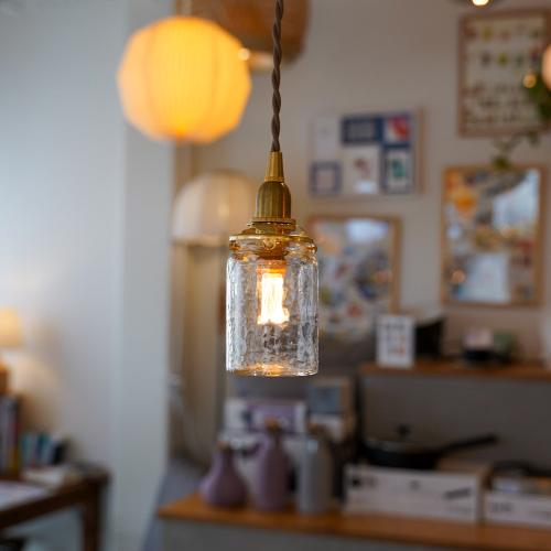 筒瓶(クリア) 安土草多 ガラスペンダントライト