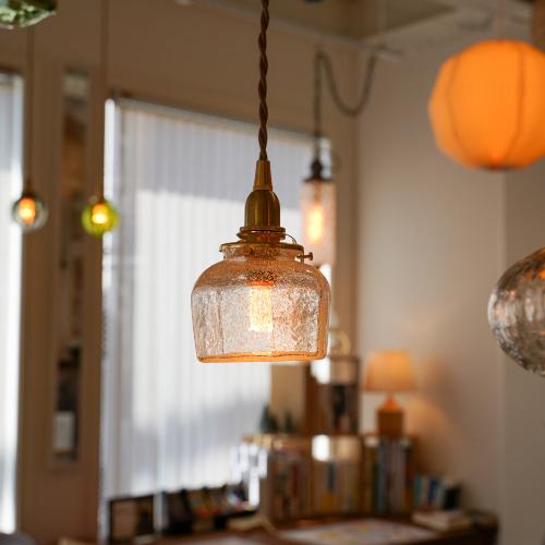 【予約販売】八角平瓶(泡) 安土草多 ガラスペンダントライト