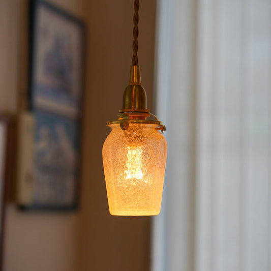 八角瓶(泡) 安土草多 ガラスペンダントライト 照明