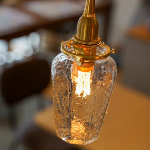 八角瓶 大(クラック) 安土草多 ガラスペンダントライト 照明