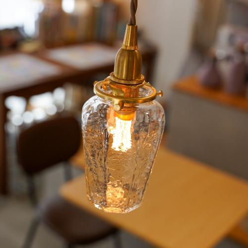 八角瓶 大(クラック) 安土草多 ガラスペンダントライト 照明