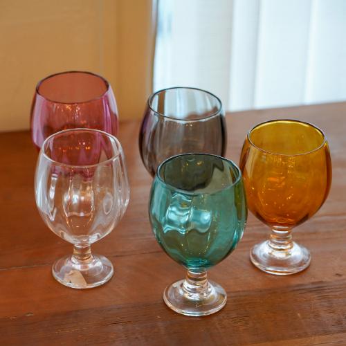 さざ波硝子店 パンプキンコブレット 色:クリスタル