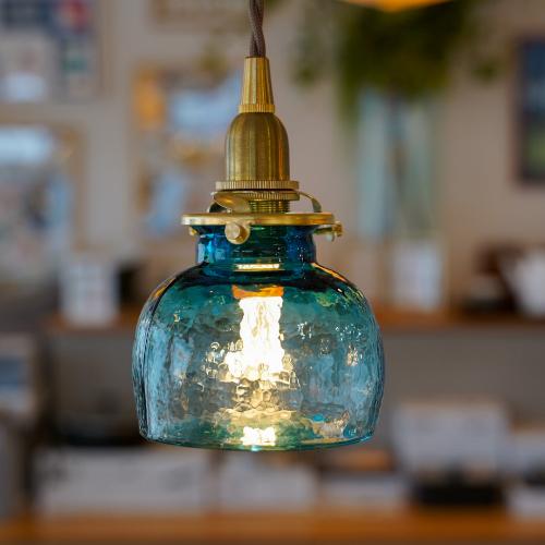 botebote(青透き被せ) 安土草多 ガラスペンダントライト
