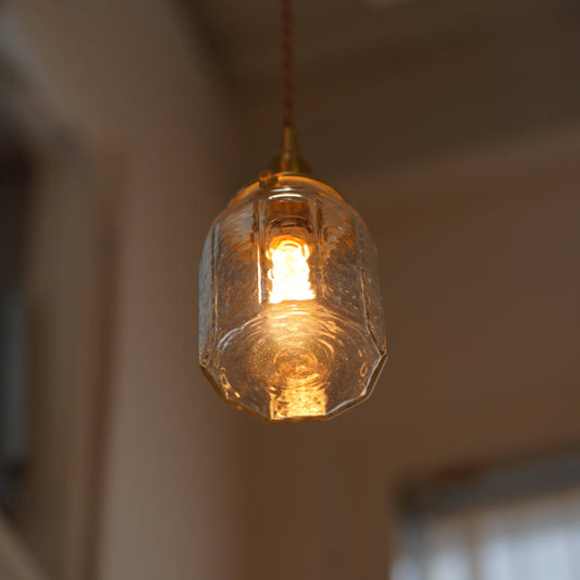 十角筒瓶(クリア) 安土草多 ガラスペンダントライト 照明