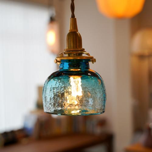 botebote(青透き被せ) 安土草多 ガラスペンダントライト