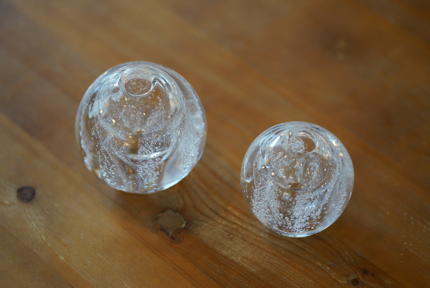 さざ波硝子店 花瓶 水の球体 (小)