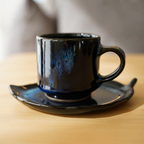 木の葉デミタスカップ&ソーサー 秀山窯