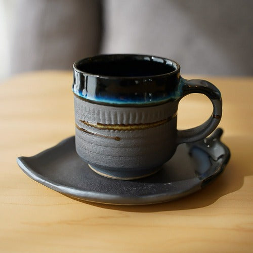 木の葉デミタスカップ&ソーサー 秀山窯