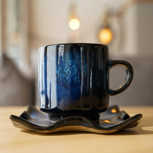 ひねり珈琲カップソーサー 秀山窯