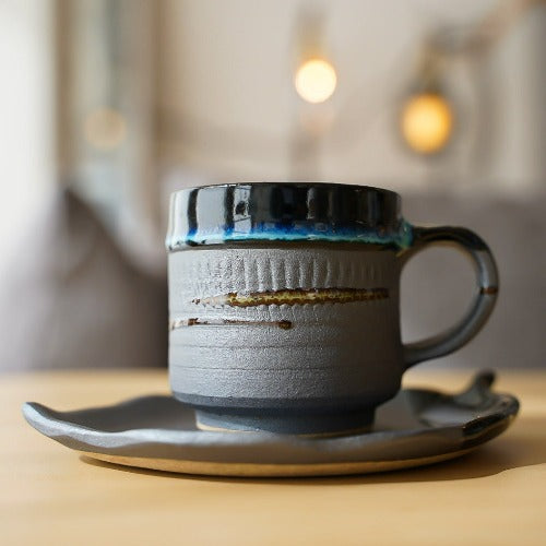 木の葉デミタスカップ&ソーサー 秀山窯