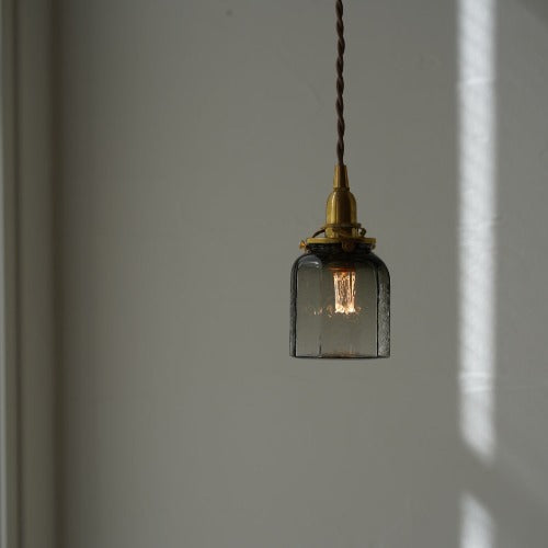 十角瓶(墨透き被せ) 安土草多 ガラスペンダントライト 照明