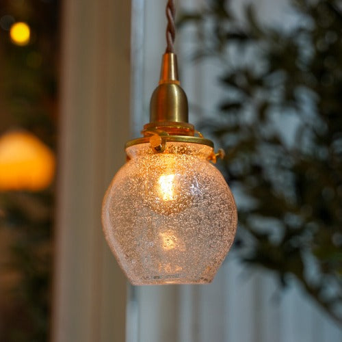丸 (泡) 安土草多 ガラスペンダントライト 照明
