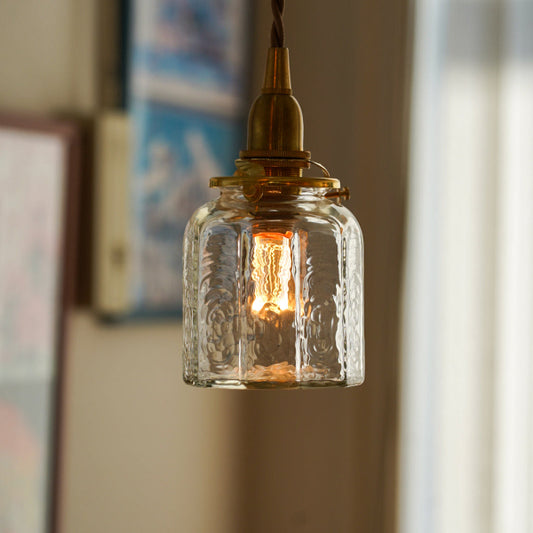 十角筒瓶(クリア) 安土草多 ガラスペンダントライト 照明