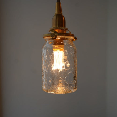 安土草多  筒瓶(クラック) ガラスペンダントライト