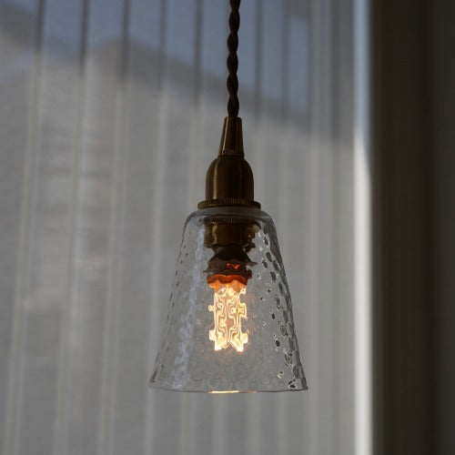 さざ波硝子店×KIKKAKEKKO オリジナルペンダントライト ダイヤガラスシェード