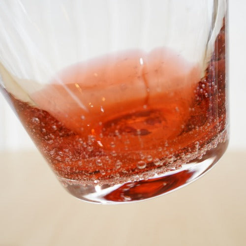 さざ波硝子店 ロックグラス(小) 色:ラズベリー