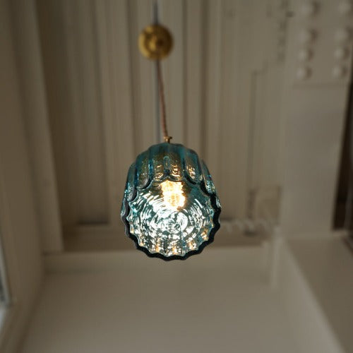 鳴門筒瓶(緑透き被せ) 安土草多 ガラスペンダントライト