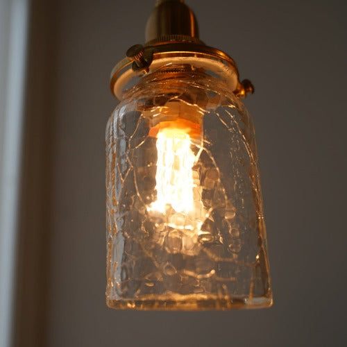 安土草多 筒瓶(クラック) ガラスペンダントライト