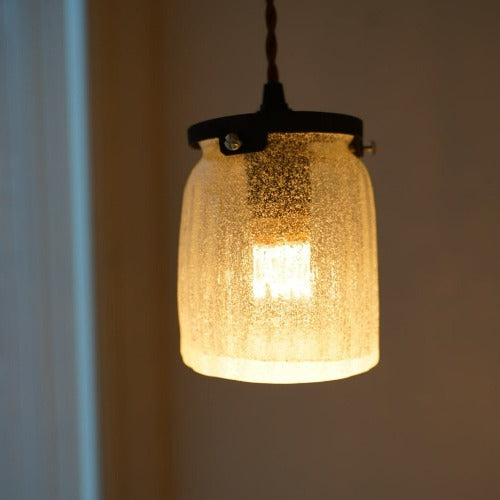 E26 鳴門筒瓶(泡) 鉄金具 安土草多 ガラスペンダントライト