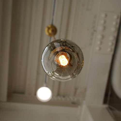 安土草多 球(墨透き被せ) ガラスペンダントライト