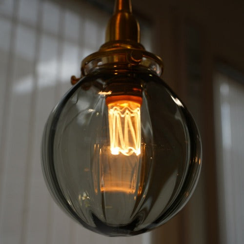 さざ波硝子店×KIKKAKEKKO オリジナルペンダントライト グレー