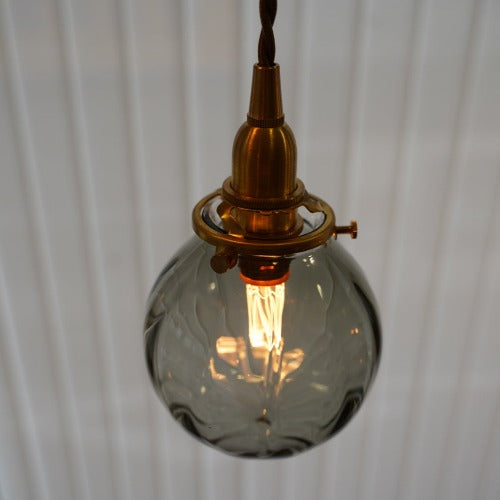 さざ波硝子店×KIKKAKEKKO オリジナルペンダントライト グレー