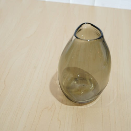 さざ波硝子店 ゆらゆら花瓶 グレー