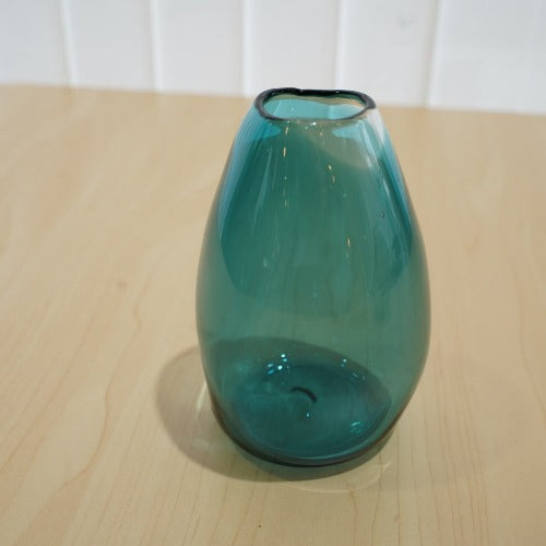 さざ波硝子店 ゆらゆら花瓶 ディープブルー