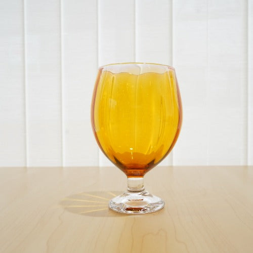 さざ波硝子店 パンプキンコブレット 色:琥珀