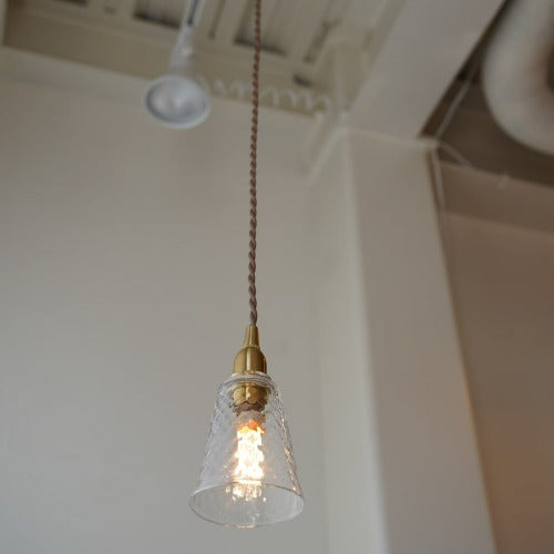 さざ波硝子店×KIKKAKEKKO オリジナルペンダントライト ダイヤガラスシェード