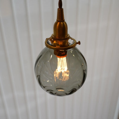 さざ波硝子店×KIKKAKEKKO オリジナルペンダントライト グレー