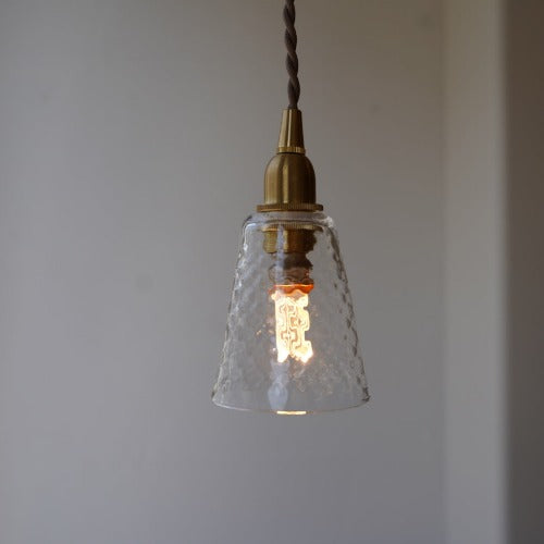 さざ波硝子店×KIKKAKEKKO オリジナルペンダントライト ダイヤガラスシェード