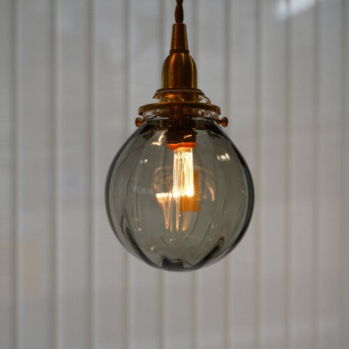 さざ波硝子店×KIKKAKEKKO オリジナルペンダントライト グレー