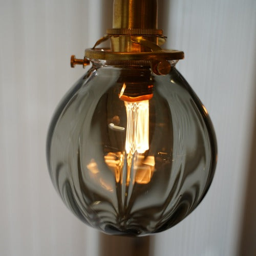 さざ波硝子店×KIKKAKEKKO オリジナルペンダントライト グレー