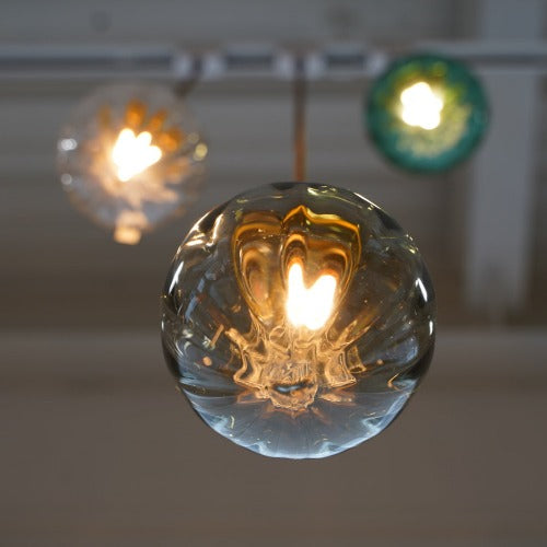 さざ波硝子店×KIKKAKEKKO オリジナルペンダントライト グレー