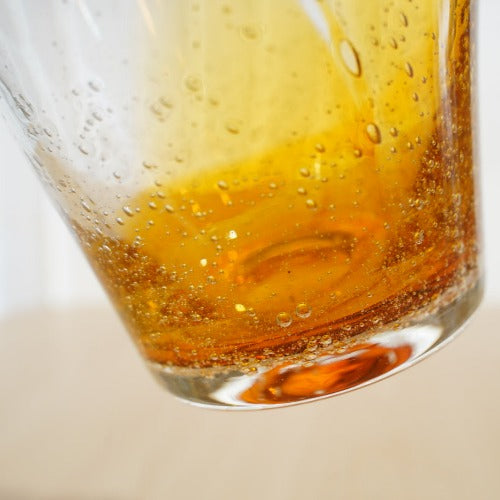 さざ波硝子店 ロックグラス(小) 色:琥珀